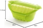 Lékué Estuche Vapor Profundo con Bandeja 3-4 Personas, Silicona Platino Verde, 1000 ml - Imagen 3