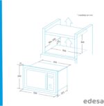 Edesa Microondas Empotrable Marco EMW-2020-IG X 20L Potencia 700 W Grill 1000W Pantalla Digital - Imagen 3