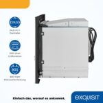 Microondas Exquisit Interlocking, 20L, 800W, Grill 1000W, Acabado en Acero Inoxidable, Digital – Image 3