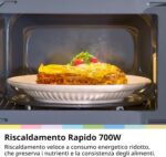 COMFEE CMO-MP012ND(BK) Mini horno microondas 20 L 700 W, negro, con ventana grande, compacto - Imagen 3