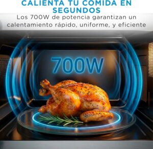 Microondas Midea 20 Litros y 700 W de Potencia | Microondas | Horno microondas de sobremesa blanco con – Image 3