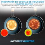 MIDEA Placa de Inducción 3 Fuegos 60 cm 7400 W - Placa de Inducción Integrada con Panel de Control Táctil, Quattro Inverter 9 Niveles, Booster, Indicador luminoso y Temporizador - Imagen 3