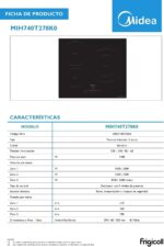 MIDEA Placa de Inducción 3 Fuegos 60 cm 7400 W - Placa de Inducción Integrada con Panel de Control Táctil, Quattro Inverter 9 Niveles, Booster, Indicador luminoso y Temporizador - Imagen 5
