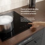 Klarstein Velaire Placa de inducción 45 cm - 3 zonas, 5500 W, control táctil deslizante, temporizador, seguro para niños, indicador de calor residual, Cocina de inducción - Imagen 3