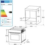 Horno KKT KOLBE BO8005FB empotrado 60 cm, Diseño completamente negro, independiente, 70L, 3kW - Imagen 3