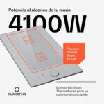 Klarstein Placa de inducción eléctrica 3500W, Placa de inducción eléctrica de 2 fuegos, Placas de sobremesa, Control táctil - Imagen 3