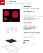 Placa Vitrocerámica TEKA 60 cm, 3 Zonas, Control Táctil, 2 Zonas Dobles, Función Golpe de Cocción, Cronómetro, Modelo TR PRO 5300 - Imagen 3