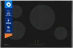 Balay - Placa de Inducción, 80 cm de ancho, 4 zonas l 11 niveles, Zona 28 cm, Negro, 3EB985LH