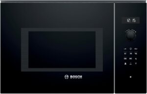 Bosch - Microondas integrable, 60 cm, 8 programas automáticos, 25 litros, Grill, Negro,