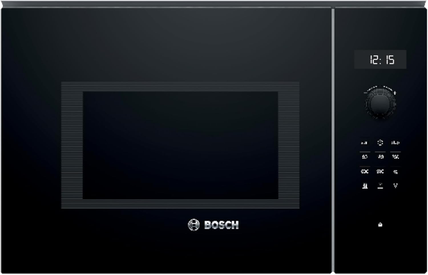 Bosch - Microondas integrable, 60 cm, 8 programas automáticos, 25 Bosch - Microondas integrable, 60 cm, 8 programas automáticos, 25 litros, Grill, Negro, – Image 1