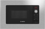 Bosch - Microondas integrable, 60 cm, 8 programas automáticos, Pantalla LED, Acero, BEL623MS3