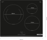 Bosch - Placa de inducción, 60 cm, 3 zonas, zona 28 cm Función Sprint, Negro, PUJ631BB5E - Imagen 2