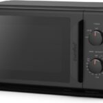 COMFEE CMO-MP012ND(BK) Mini horno microondas 20 L 700 W, negro, con ventana grande, compacto