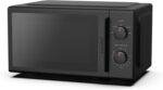 COMFEE CMO-MP012ND(BK) Mini horno microondas 20 L 700 W, negro, con ventana grande, compacto