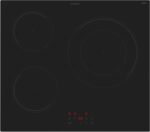 Candy CI633CBB1 Placa de Inducción, 3 Zonas, Paellera 28 cm, 60 cm, 9 Niveles de Potencia, 7,2 KW, Controles Centrales, Indicador de Calor, Seguro para Niños, Alerta de Sobrecalentamiento y Derrame, Negro