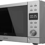 Cecotec Microondas plano Digital GrandHeat 2000 de acero, 700 W en 6 niveles, capacidad 20