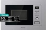 Hisense BIM320G41X - Microondas Integrado, 1000W, 20L, Alto 38,8 cm x Ancho 59,5 cm,