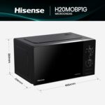 Hisense H20MOBP1G - Microondas con Grill 20 L, Potencia 700 W, Grill 800 W, Revestimiento Cerámico, - Imagen 2