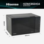 Hisense H23MOBS5HG4 - Microondas Digital con Grill 23 Litros, 1000W, Revestimiento Cerámico, - Imagen 2