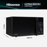 Hisense H23MOBSD1H - Microondas Digital con Grill 23L, 800W, Revestimiento Cerámico, Premium - Imagen 2