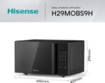 Hisense H29MOBS9H - Microondas Digital 29L, 900W, Revestimiento Cerámico, Vidrio Premium, 10 Potencias - Imagen 2