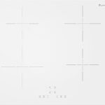 Placa De Inducción 4 Fuegos, Placas De Inducción 60 cm Vidrio Blanco, Función Boost, 9 Niveles De Potencia, Temporizador, Apagado Automático, Bloqueo De Seguridad, 7200W