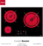 Placa Vitrocerámica TEKA 60 cm, 3 Zonas, Control Táctil, 2 Zonas Dobles, Función Golpe de Cocción, Cronómetro, Modelo TR PRO 5300 - Imagen 2