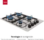 Placa de Gas Natural TEKA 60 cm, Medida Fondo Especial 43,5 cm, 4 Quemadores, Seguridad Termopar, Controles Laterales Ergonómicos, Modelo HLX 540 KL - Imagen 2