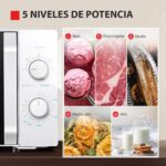Toshiba MW2-MM20P(WH) Microondas Forno, 20 litros, 700 W, 5 niveles de potencia con práctico - Imagen 2