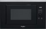 Whirlpool - Microondas integrable WMF250G negro, 25 L, 900W, plato giratorio grill 28 cm, 7 potencias