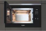 Whirlpool - Microondas integrable WMF250G negro, 25 L, 900W, plato giratorio grill 28 cm, 7 potencias - Imagen 2
