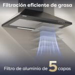 CIARRA CBCB6201 Campana extractora 60 cm Clase A++ 370m³/h 40W - 3 velocidades de extracción - Exterior - Imagen 4