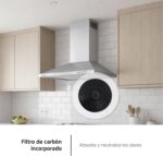 Corberó - Campana Extractora Pirámide 60 cm | TEIDE636X ​​| 375,4 m3/h | 57dB | 36,5W | 3 velocidades | - Imagen 4