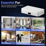 Secadora Eléctrica con Ruedas y Dos Estantes, 1300W Plegable y Sin - Imagen 4