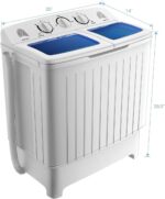 Giantex GT24267-PE 20LBS 5,5 KG 8KG Mini lavadora compacta para el hogar dormitorio portátil - Imagen 4