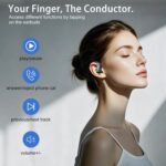 Auriculares Deportivos Inalámbricos, Auriculares Estéreo HiFi Bluetooth 5.4, Pantalla LED, 60H - Imagen 4