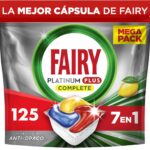 Cápsulas para lavavajillas todo en uno Fairy Platinum Plus Lemon, 125 cápsulas, nuestra mejor limpieza