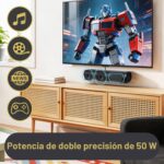 Barra de sonido Lemega Edge X para TV con HDMI ARC, altavoz potente 50W RMS – Image 4