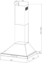 Cecotec Campana extractora piramidal Bolero Flux PT 604400 Negro A+++ 60 cm Frontal Cristal – Image 3