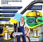 MASKO® Aspirador Industrial Seco Húmedo de Acero Inoxidable 2300W con Enchufe, Función de Soplado, – Image 4