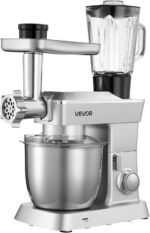 Robot de Cocina Eléctrico Multifuncional VEVOR, 1300 W, con Bol de Acero Inoxidable de 4,3 L y - Imagen 4