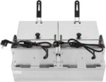 Freidora de patatas fritas - doble de acero inoxidable - eléctrica - Imagen 5