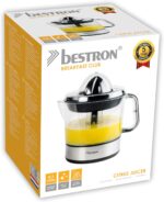 Exprimidor eléctrico de cítricos y naranjas Bestron, incluye 2 conos exprimidores y tapa aromática. - Imagen 4