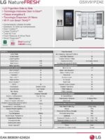 Frigorífico LG GSXV91PZAE Americano - Imagen 4