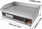 Plancha eléctrica profesional de acero inoxidable de 3000 W – Image 3