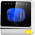 AIRMSEN Mini Lavavajillas Portátil, Lavavajillas Pequeño 5L, 8+3 Programas, Inicio Diferido 1-18 h