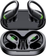 Auriculares Deportivos Inalámbricos, Auriculares Estéreo HiFi Bluetooth 5.4, Pantalla LED, 60H