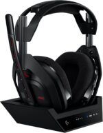 Auriculares inalámbricos para juegos Logitech G Astro A50 Lightspeed + base (5.a generación), grafeno Pro-G