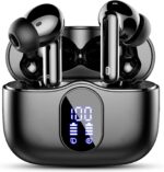 Auriculares Inalámbricos, Bluetooth 5.3 con Micrófono HD Pantalla LED Estéreo HiFi