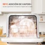 Lavavajillas de Encimera COMFEE , Mini Lavavajillas de Sobremesa con 6 Programas, Lavado a Vapor - Imagen 2